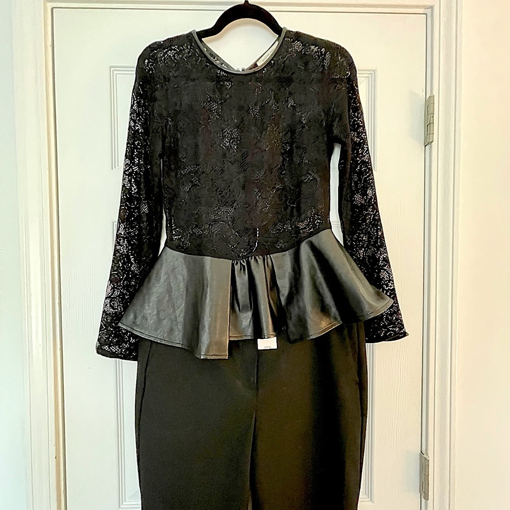 English Rose lace peplum blouse
